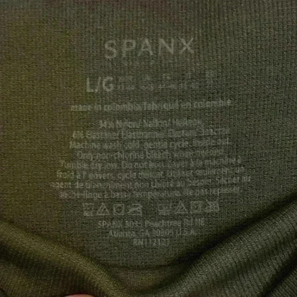 SPANX Look At Me Now Seamless Leggings Green Camo, Womens Size Large